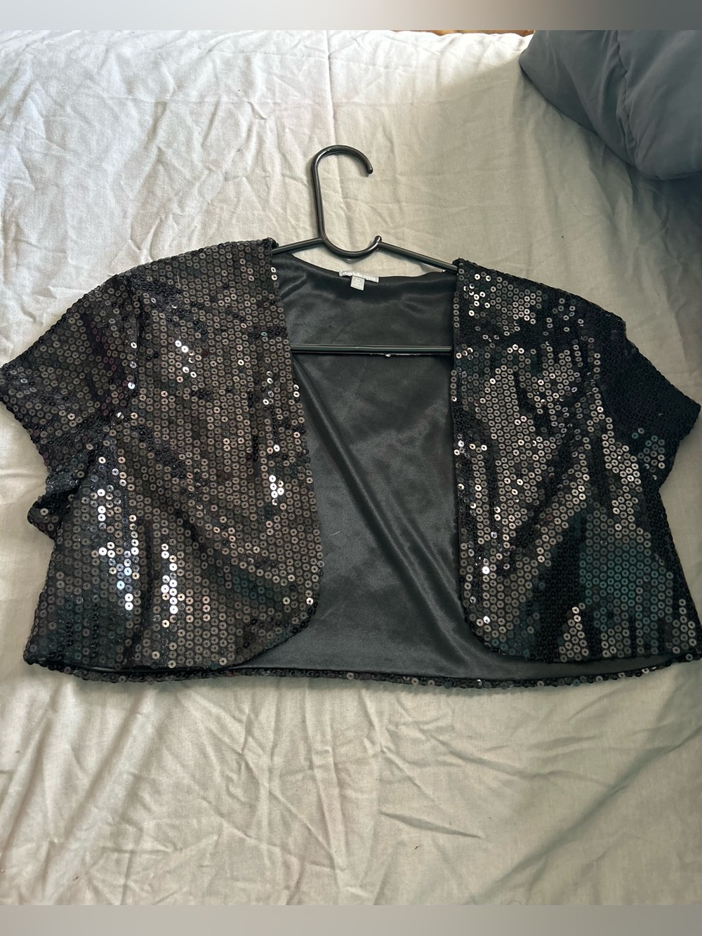 Y2K Black Sequin Bolero/Cropped Jacket